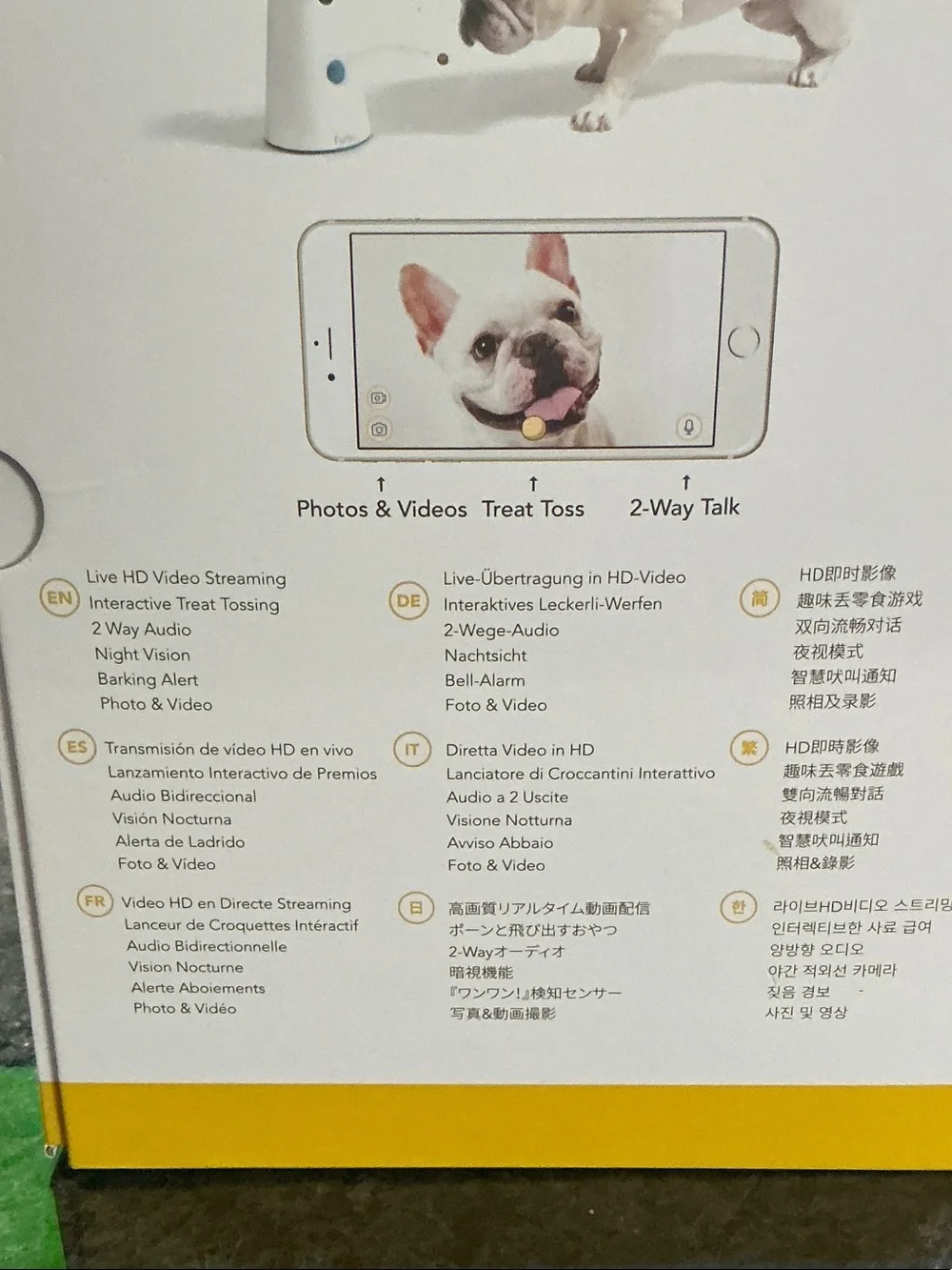 Furbo Dog Camera - White with Wood Accent